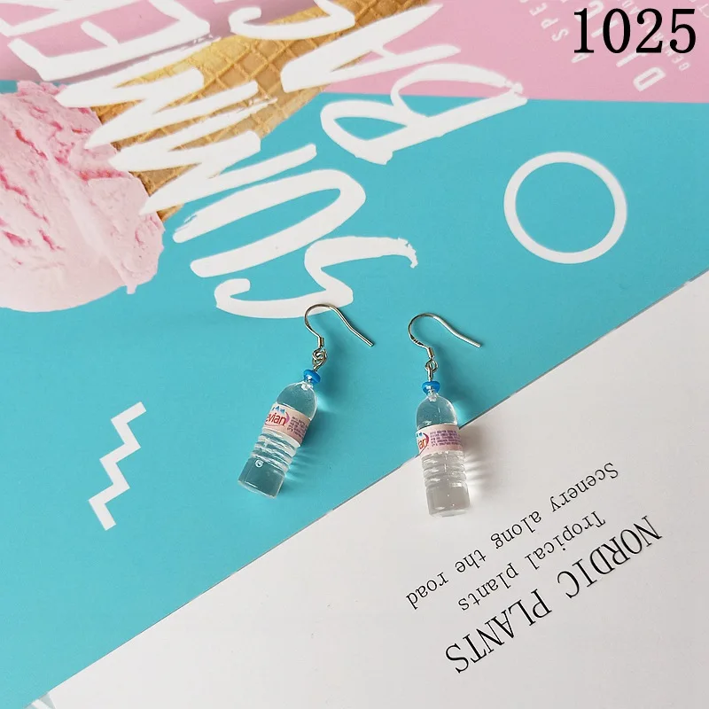 1025 MuHan новая Корейская Асимметричная креативность мультфильм еда модель серьги для женщин девушка мода аллергия висячие серьги ювелирные изделия подарок - Окраска металла: 1025