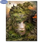 Абстрактная картина с изображением лица женщины, Алмазная мозаика с изображением гор и глаз, мозаика для творчества, Алмазная мозаика, вышивка крестиком, пейзаж