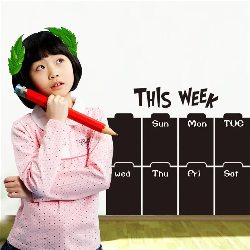 Week planner blackboard chalkboard наклейки для офиса классной комнаты украшения дома сделай сам