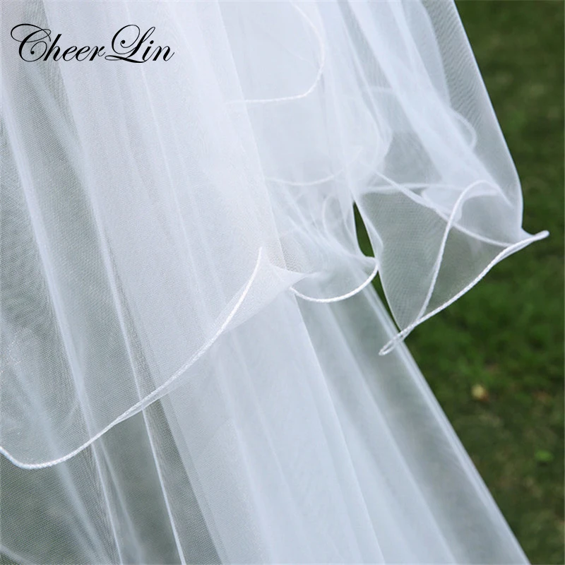 Развеселить Лин Оптовая 3 М Белый Кот Фаты Многослойные Длинные Аппликации