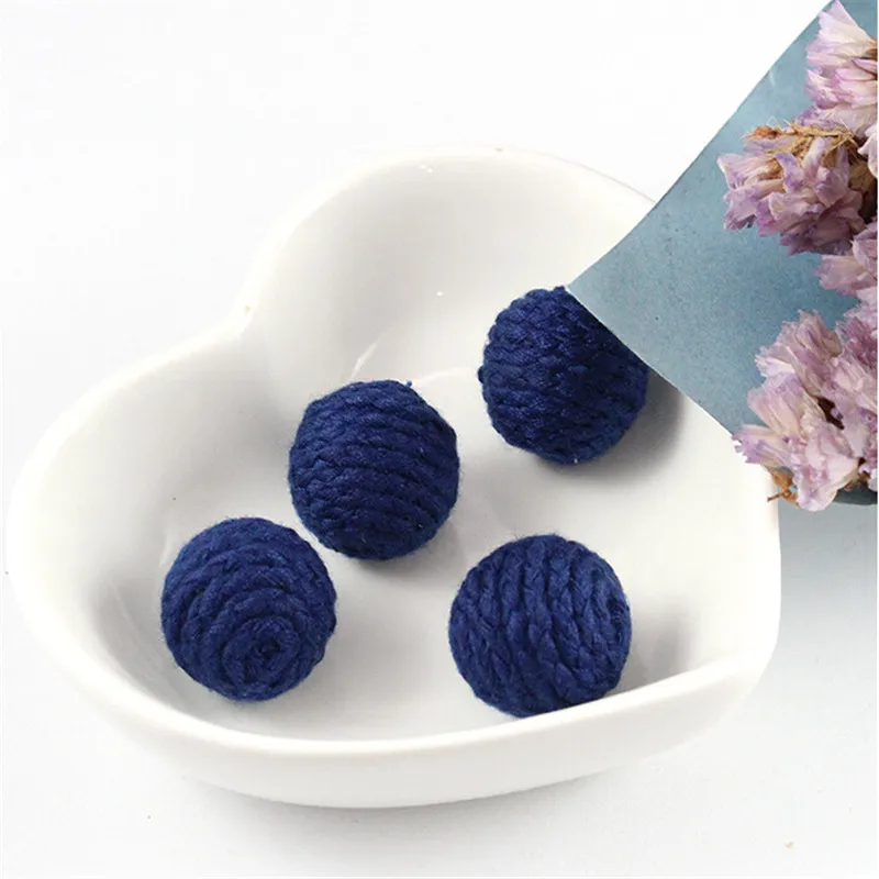 10 шт./лот пряжа ручной работы трикотажные хлопковые круглые шарики красочные для