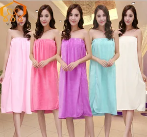 Модная хлопковая впитывающая женская накидка, нагрудная юбка для салона красоты, одежда для сауны, пляжный банный халат, банная юбка