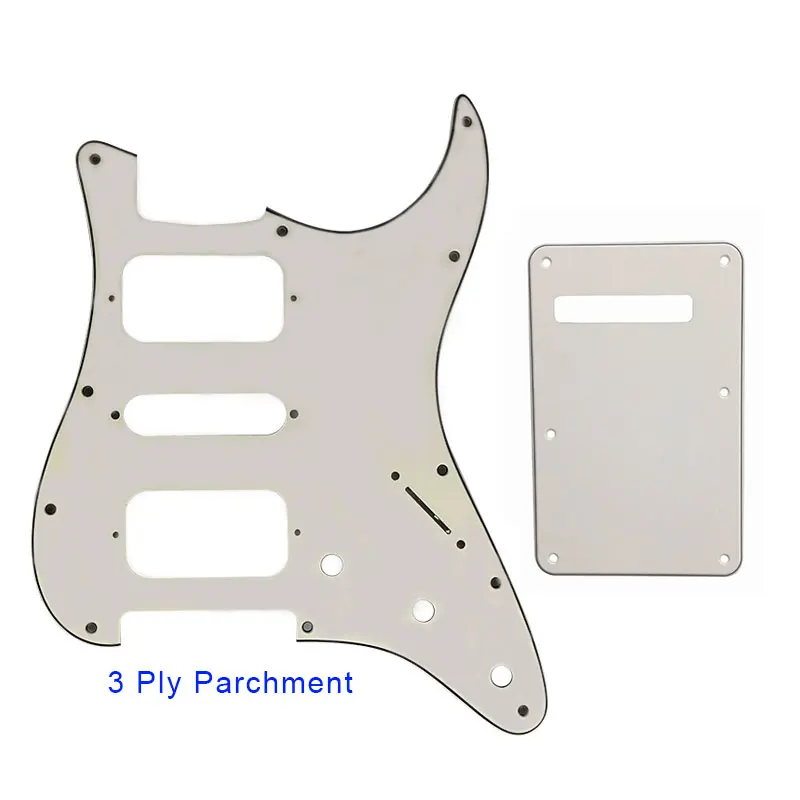 Pleroo Quality Guitar Pickguard -For US 11 Screw Holes Start St Single Humbucker HSH Scratch Plate & Back | Спорт и развлечения