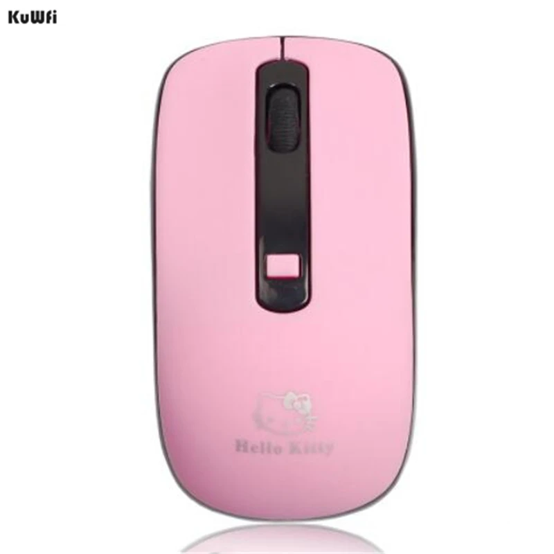 KuWFi компьютерная мышь Милая hello kitty беспроводная 2 4 ГГц 1200 dpi профессиональная