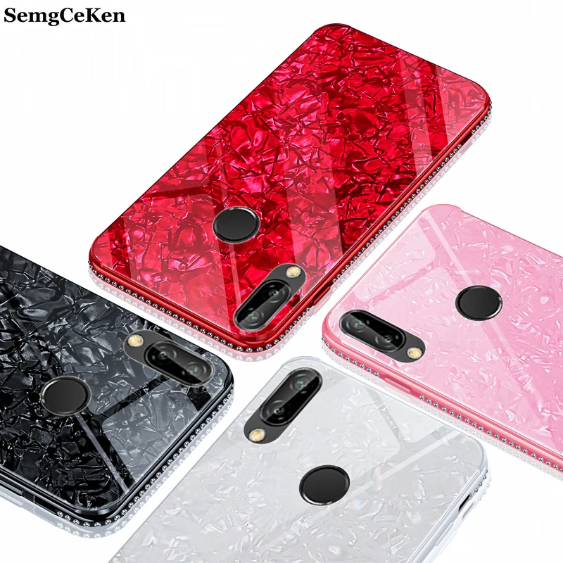 YueTuo Алмазный Блестящий стеклянный чехол для huawei nova 3 i e 3i 3e 4 nova3 nova4 nova3e роскошный