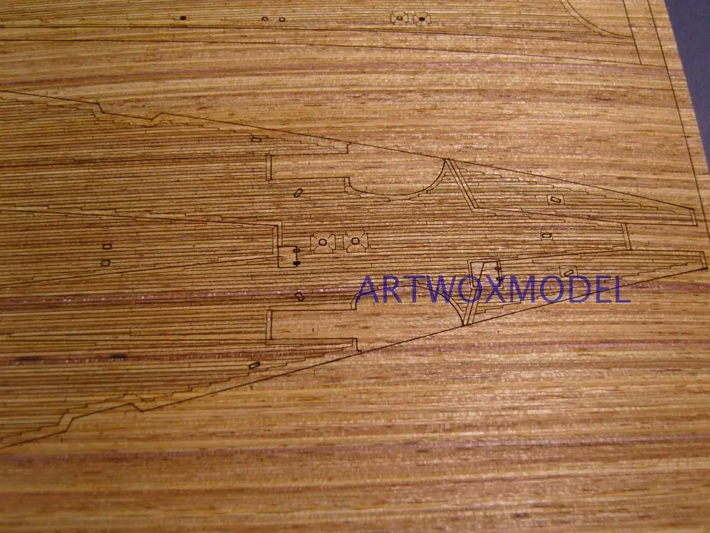 ARTWOX 03702 линкор Бисмарк Trumpeter деревянная колода AW30003