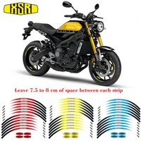 high quality motorcycle frontrear edge outer rim sticker 17inch wheel stripes reflective waterproof decals for yamaha xsr
