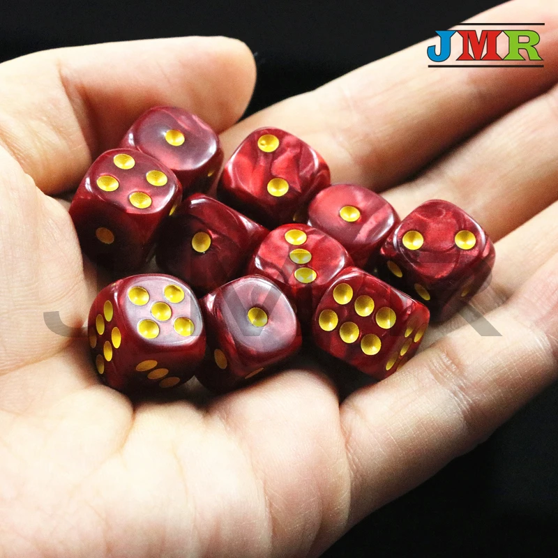 Poker Dice 10 шт./компл. 12 мм D6 игральные в азартные игры кости для башня игральных