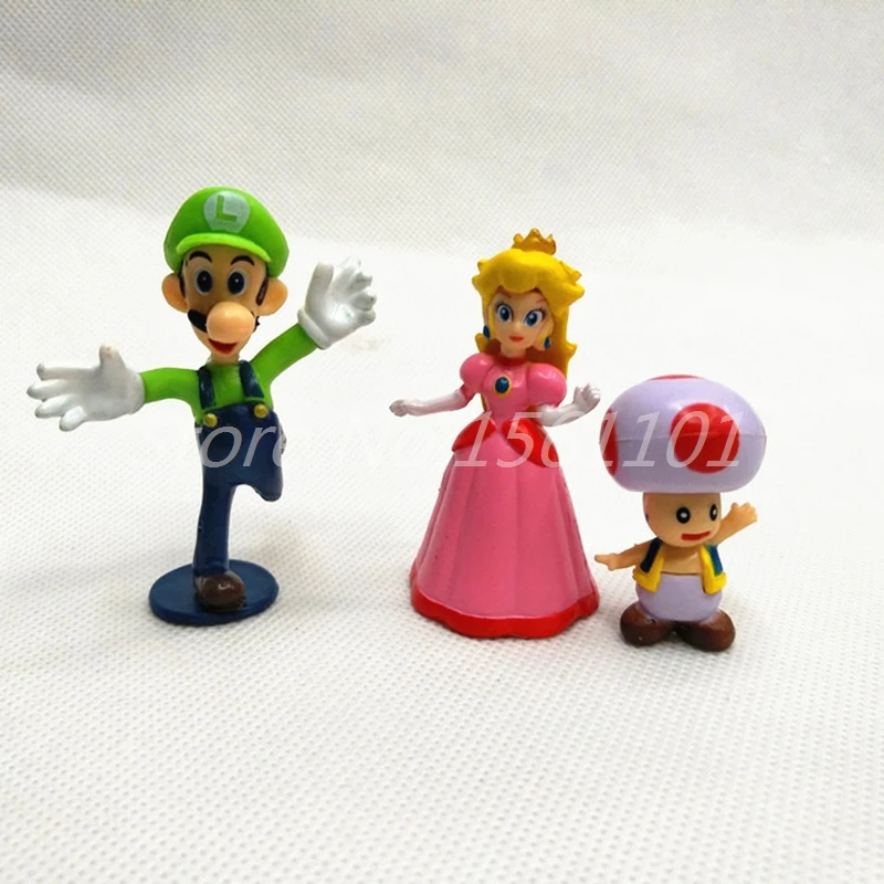 10 sets/lot 18 pcs/set Newest super mario action figure Green Dragon Princess Dolls Christmas Party Gift DHL Free Shipping | Игрушки и