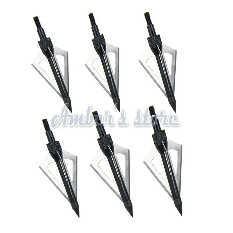 Высокое качество 12 шт черный/красный/Золотой/синий охотничьи стрела Broadheads 100