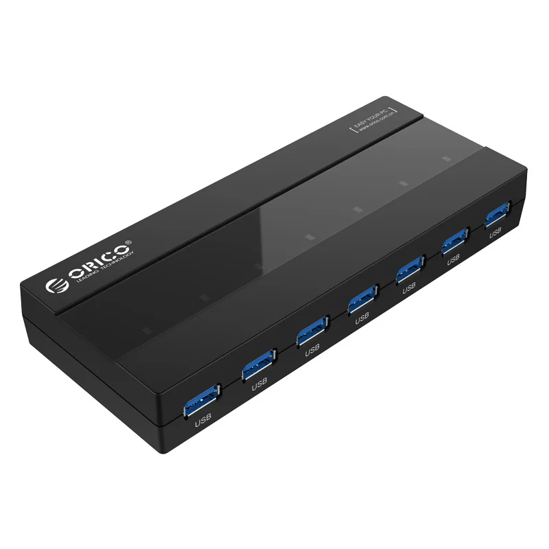 

USB Hub 3.0 7 Ports Hub USB Splitter Adapter 5Gbps Portable USB 3.0 Hub 1M Data Cable USB3.0 Cord , H727RK-U3