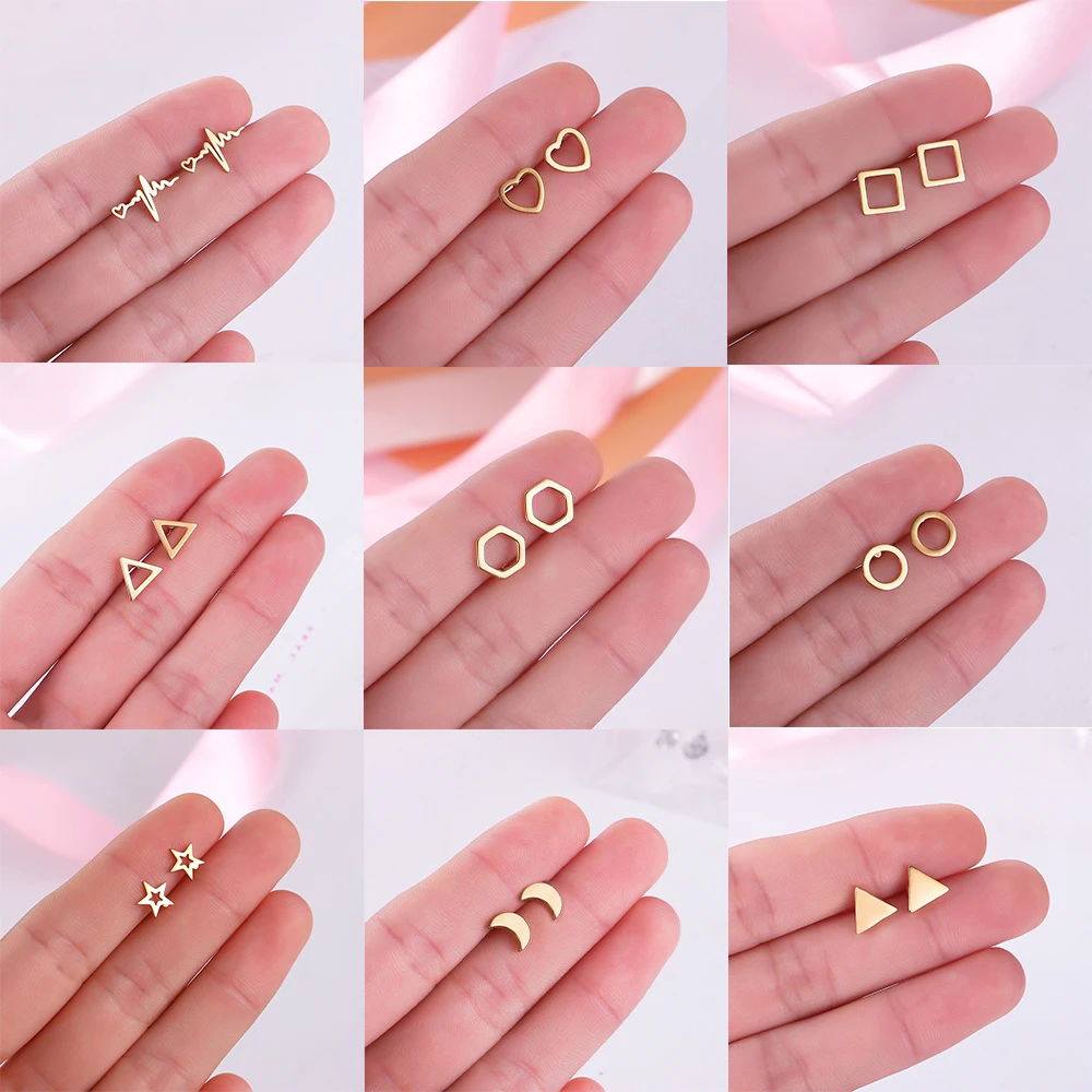 Новинка лидер продаж модные простые геометрические гитарные серьги гвоздики для