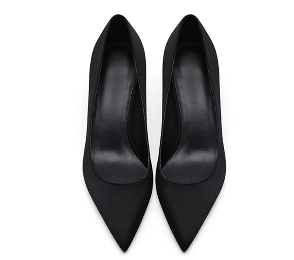 KATELVADI/женские туфли-лодочки женские туфли на шпильке 6,5 см; chaussure femme Talon; черные свадебные туфли на высоком каблуке K-327
