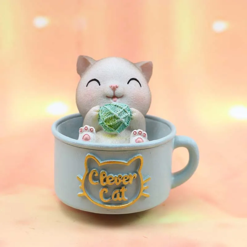 Милые Мультяшные куклы кошки Автомобильные украшения с музыкой креативные