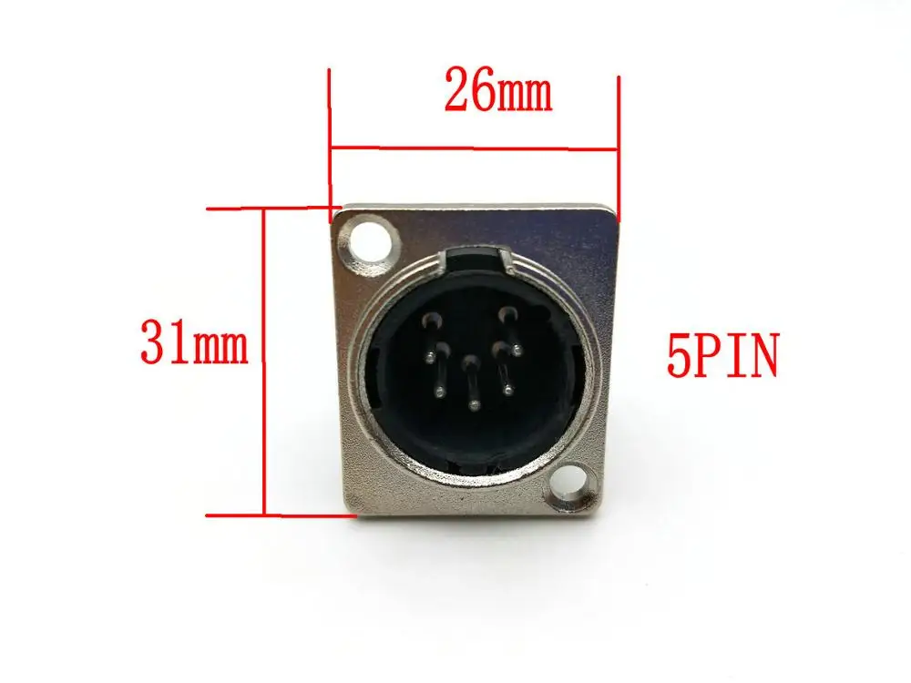 20 шт. 3PIN 4PIN 5PIN папа XLR монтаж на шасси гнездо панель адаптер микрофон |