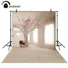 Allenjoy фотосессия Фотофон белая занавеска украшение для помещения дерево свадебная фотография фоны фотография Фон фотобудка