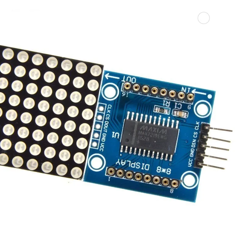 MAX7219 матричный модуль для микроконтроллера Arduino 4 в одном дисплее с линией