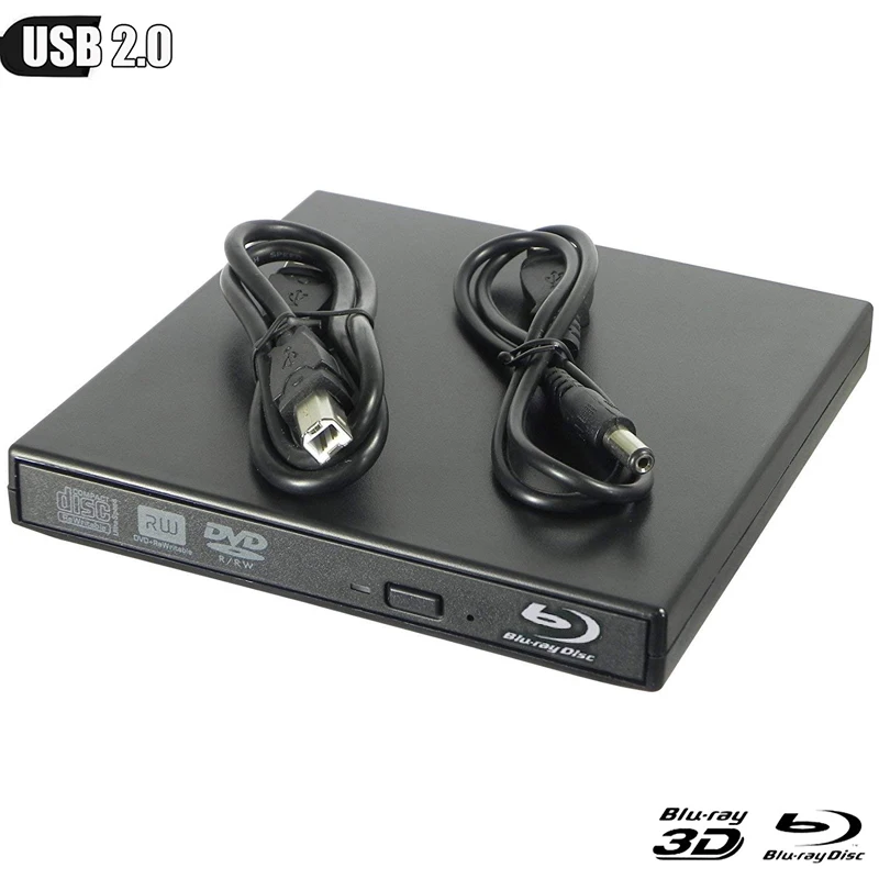 Blu-Ray Drive Slim USB 2.0 Bluray Burner BD-RE CD/DVD RW Writer Play Blu-ray Disc for Laptop Notebook Netbook PC XiaoMi