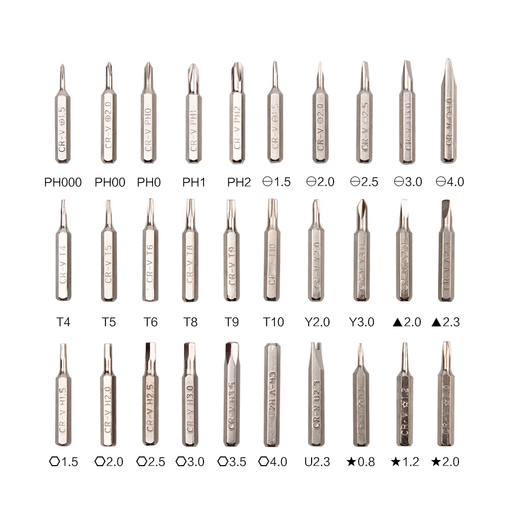 32 в 1 Набор прецизионных отверток для ремонта магнитных телефонов и мобильных