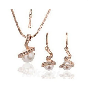 Новое поступление набор модных ювелирных украшений жемчуг свадебные ювелирные