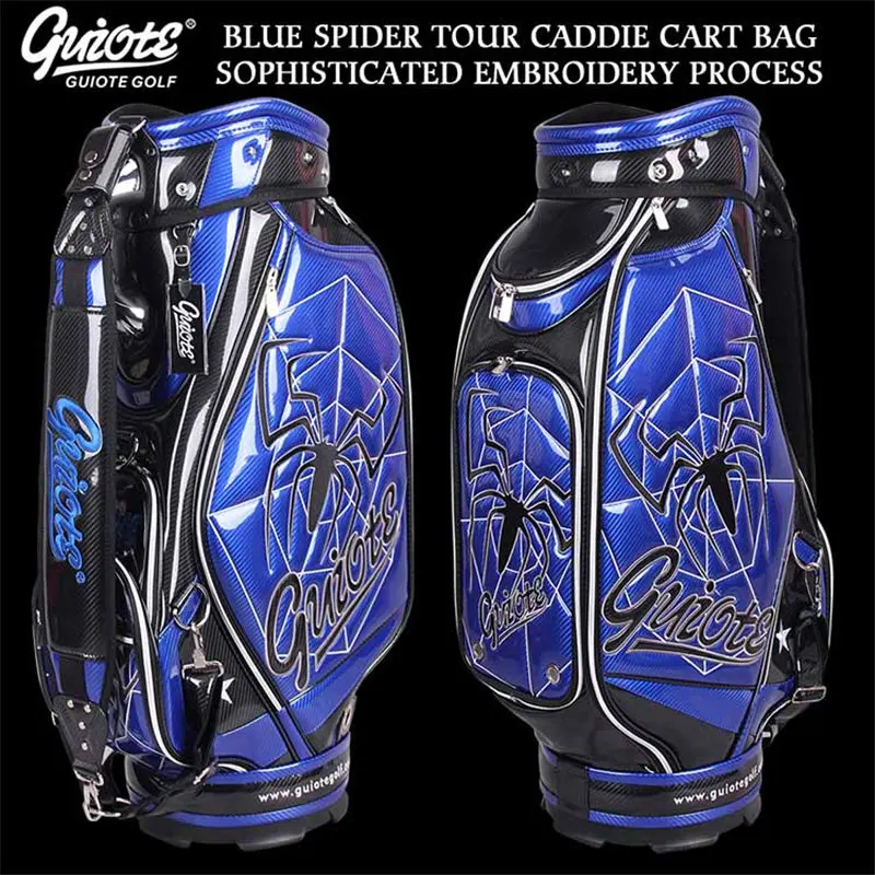 [4 цвета] Widow Maker Spider Golf Caddie сумка для клюшек PU кожаная сумка для гольфа с дождевиком 5-way для мужчин и женщин