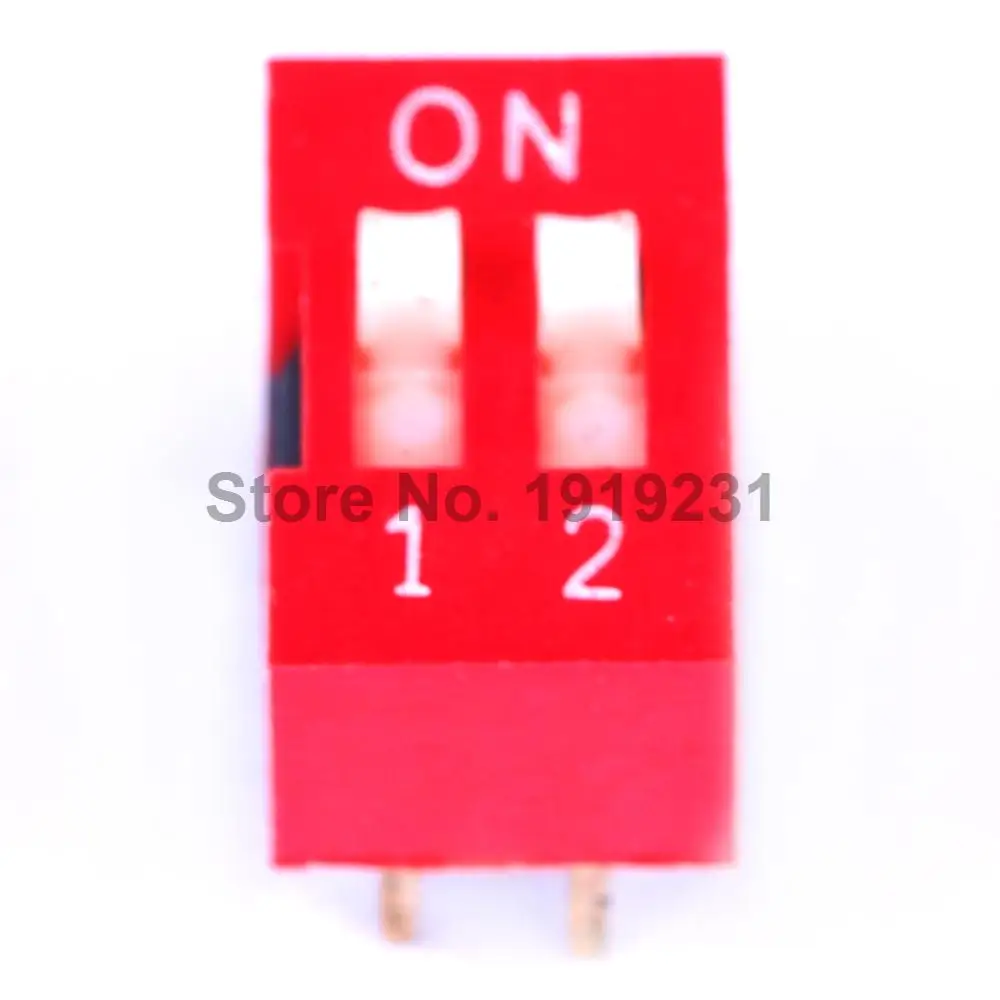 10 шт. 2 бит переключатель переключателя адреса красный цифровой 54 мм |