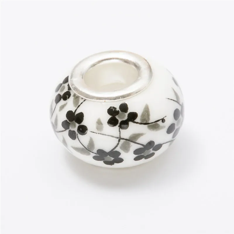 Бесплатная доставка сине-белые фарфоровые бусины-подвески Оригинальные