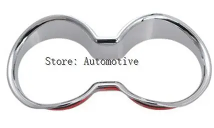 

For Jeep Cherokee Silver/Black Inner Console Water Cup Holder Trim Cover 2014-2016 3pcs