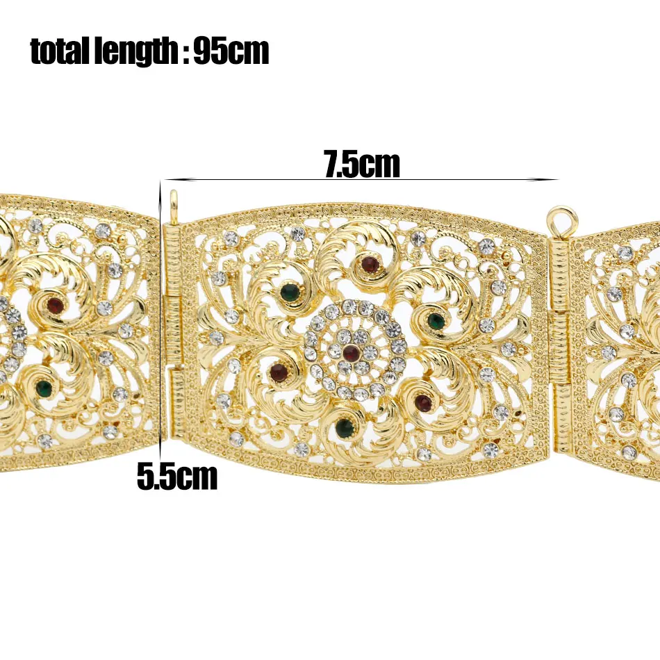 Эмалированный полый цветок горный хрусталь металлическая поясная цепочка