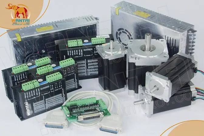 Бесплатная доставка! Шаговый двигатель Wantai 4 оси Nema34 двойной вал 85BYGH450D 007B 890oz in +