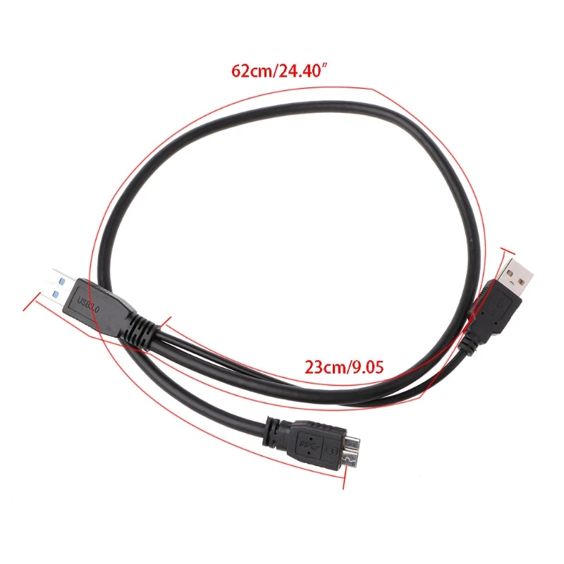1 шт. USB 3 0 Штекерный кабель для Type A Micro B Male Y Spliter удлинитель жесткого диска часть 3D