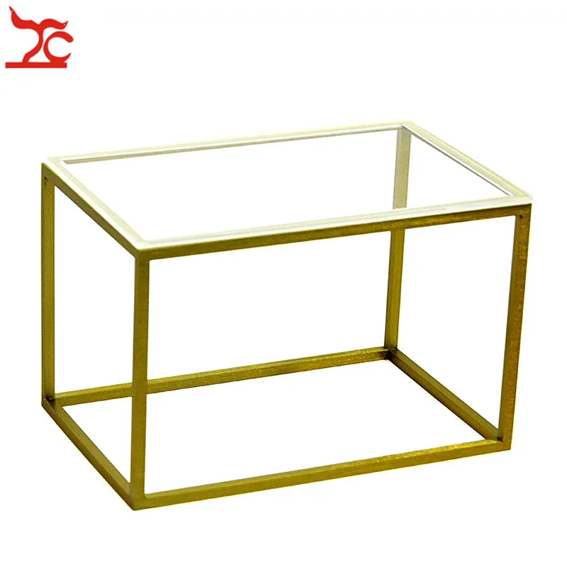 9x14x9cm Gold High End Нержавеющая сталь прилавок для демонстрации ювелирных изделий витрина акриловая основание алмаза часы Цепочки и ожерелья косметический Дисплей держатель для полотенец - Цвет: 9x14x9cm Gold
