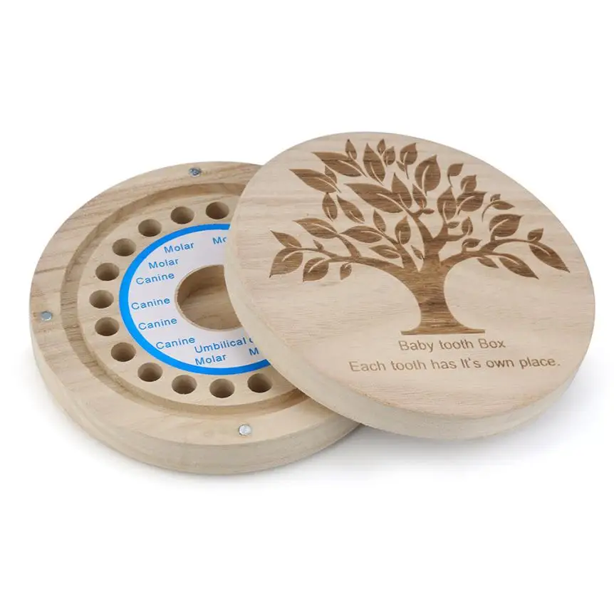 Английский Детская зубная Коробка органайзер для ребенка молочные зубы