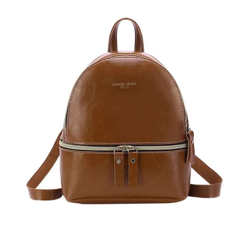 Женский Повседневный модный мини рюкзак однотонный Розовый водонепроницаемый