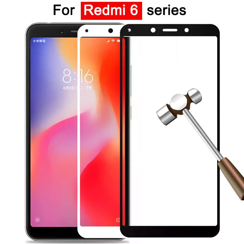 Стекло Redmi 6 6A закаленное стекло для Xiaomi A A6 Note pro Защитное экрана Защитная пленка