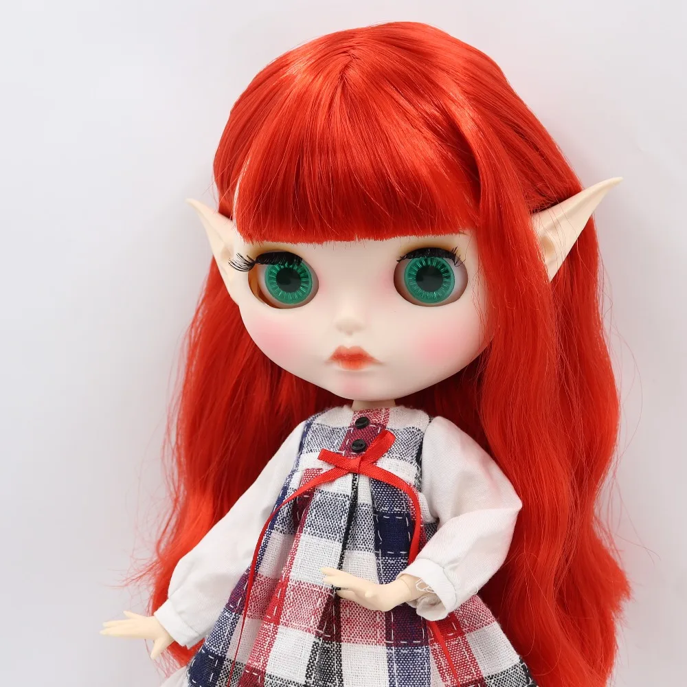 Ледяная кукла DBS Blyth 1/6 bjd белая кожа сустав тело прямые красные волосы матовое