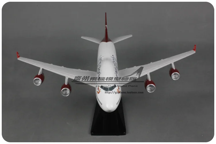 47 см Virgin Atlantic модель самолета Боинг 747 смолы Англия холодного отжима литья под