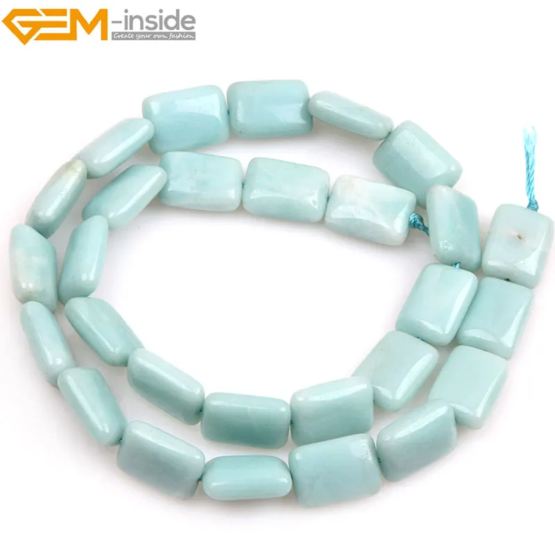Бусины квадратной формы из натурального амазонита 10 х14 мм 15 дюймов | Украшения и
