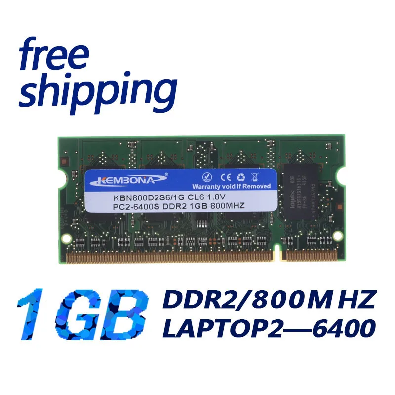 KEMBONA Brand Memory DDR2 Ram 800Mhz 1GB 1G for Notebook Sodimm Memoria Compatible with DDR 2 667Mhz 533Mhz Free Shipping