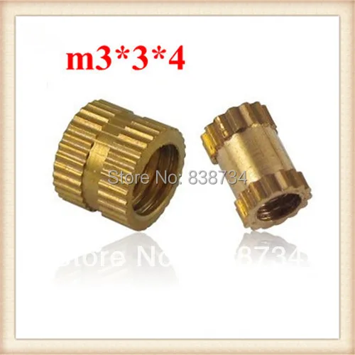 

100pcs m3*3*4 high quality brass hollow nut
