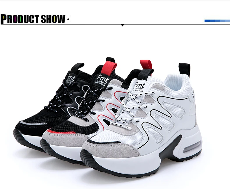 WADNASO Hide Heels Fashion Sneakers Women Breathable Wedges Casual Shoes Woman Lace Up Low Top Ladies Shoes zapatillas XZ129