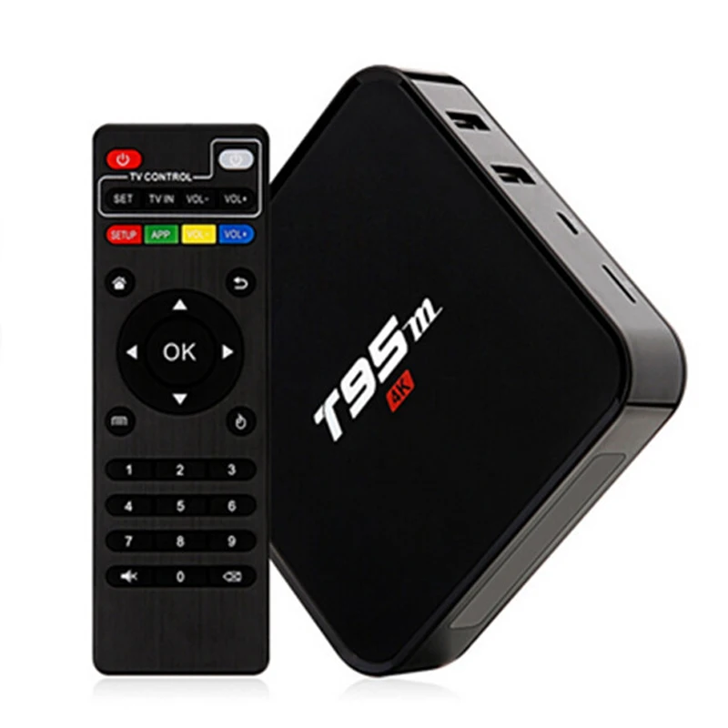 T95M Android 7 1 ТВ коробка 4 ядра К г 8 HD WiFi Потоковое смарт топ Media Player|ТВ-приставки и