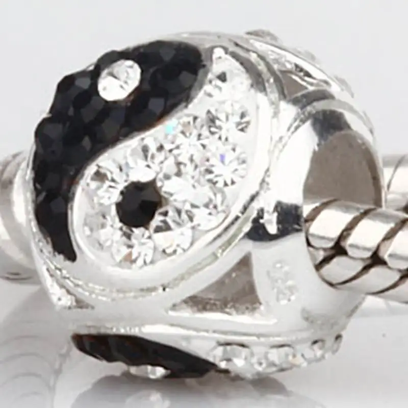 Choruslove Yin Yang Charm Tai Chi бусы с шариком для Pandora Charms сделай сам браслет