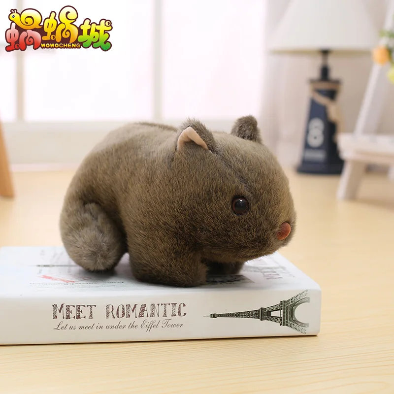

Candice guo plush toy stuffed doll cartoon animal mouse rat simulational Phascolomidae bedtime story friend birthday gift 1pc
