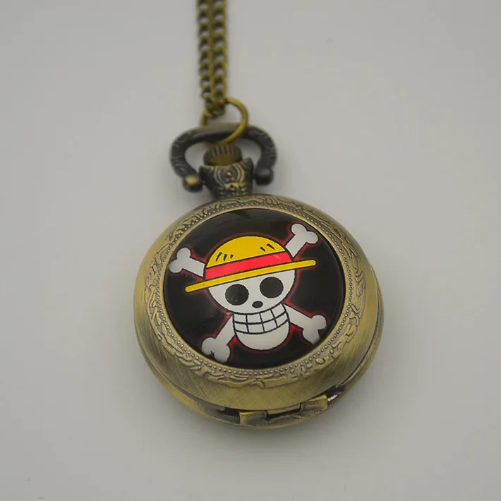 Череп один кусок карманные часы ожерелье женский черный Серебряный Бронзовый