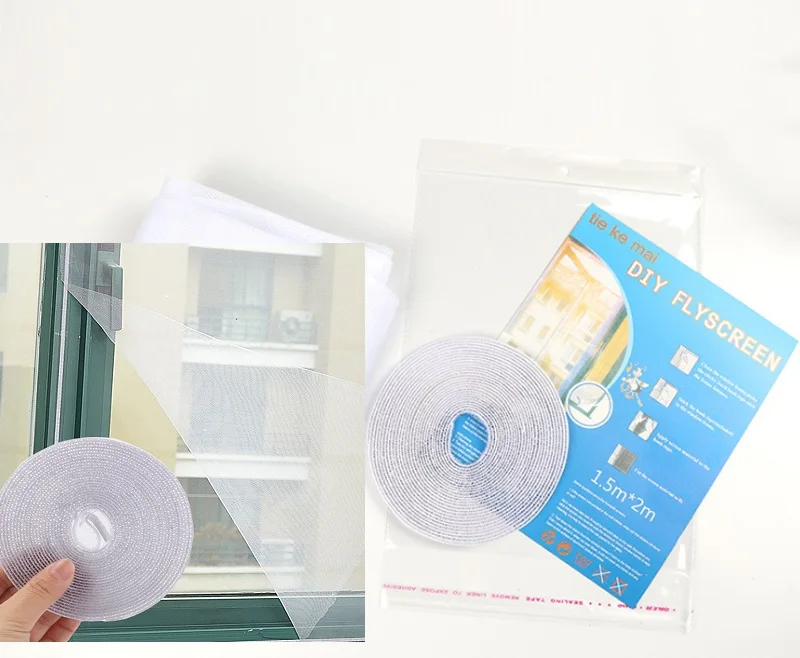 DIY, летающий экран, окно, дверь, сетка, стекловолокно, насекомое, муха, Москитная ошибка, экран, самоклеющиеся, анти-москитная сетка, отвесные занавески, лето
