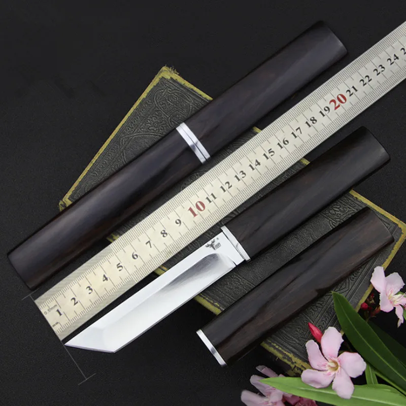 D2 лезвие тактический армейский нож для выживания кемпинга рукоятка из эбенового