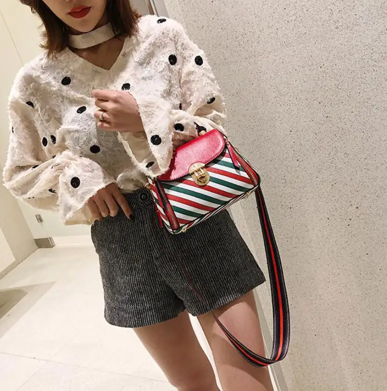 Новинка 2019 модные сумки на плечо в Корейском стиле сумка мессенджер контрастного