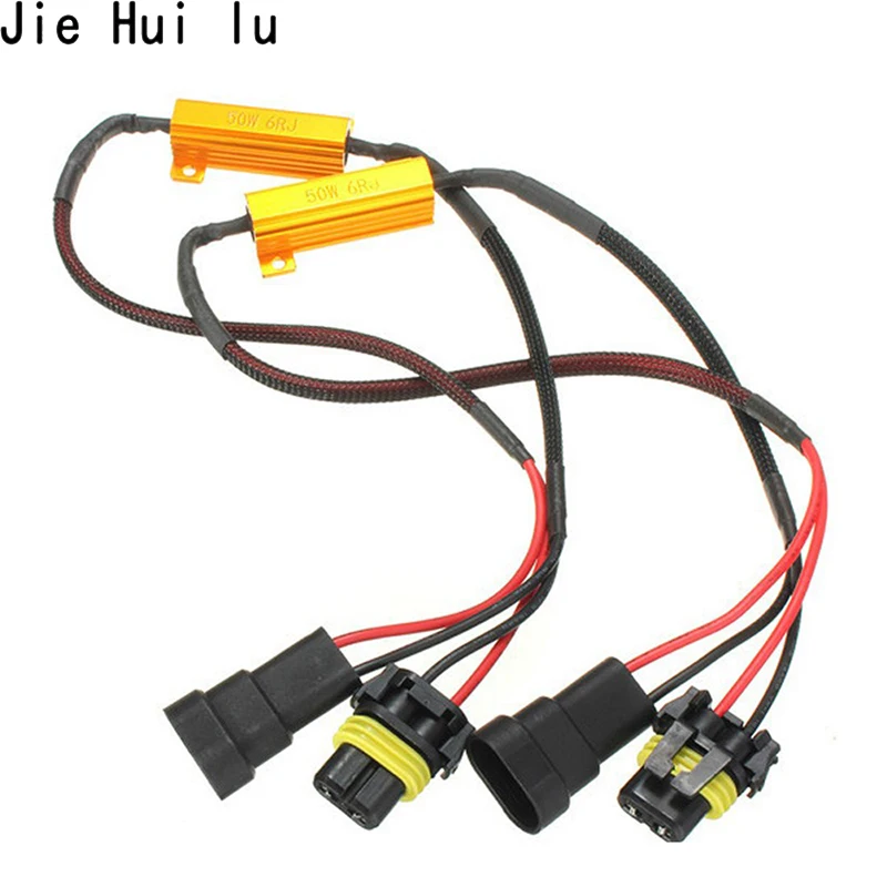H3 H4 H7 H8 H11 9005 HB3 9006 HB4 светодиодный декодер лампы разъем резистора Canbus Ошибка Canceller