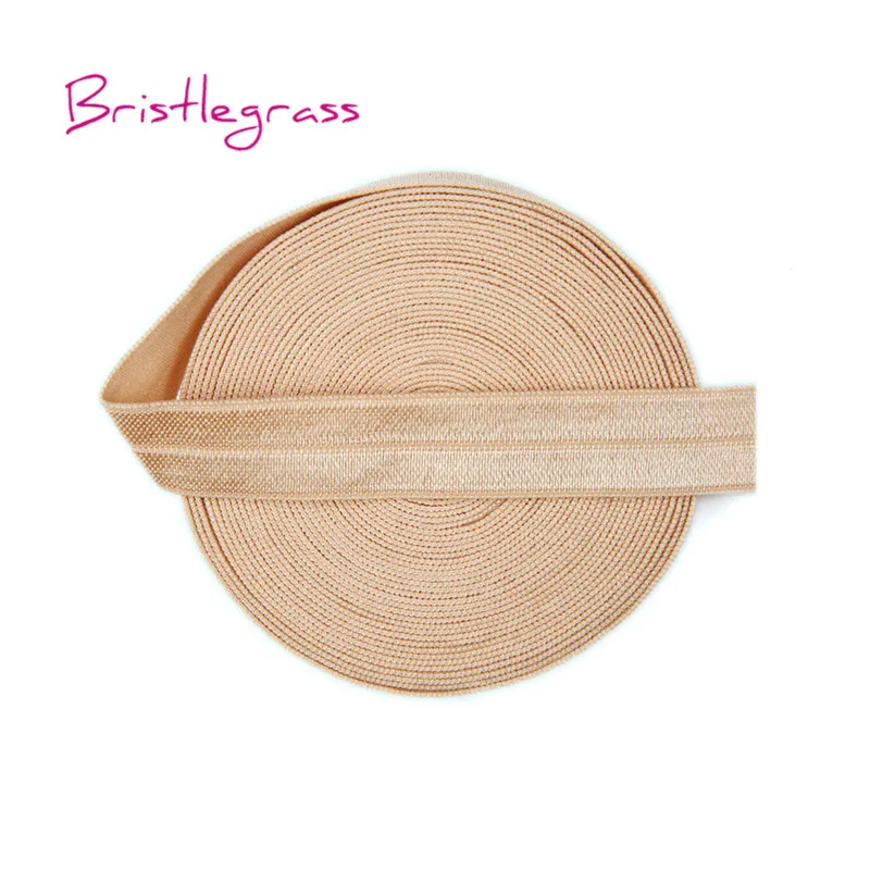 BRISTLEGRASS 100 ярд за рулоном 5/" 15 мм твердые блестящие складывающиеся эластичные враг спандекс атласная лента для волос повязка на голову кружево отделка Шитье